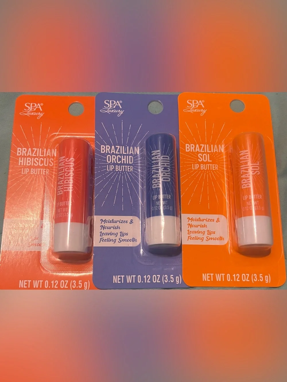 Trio of lip balm